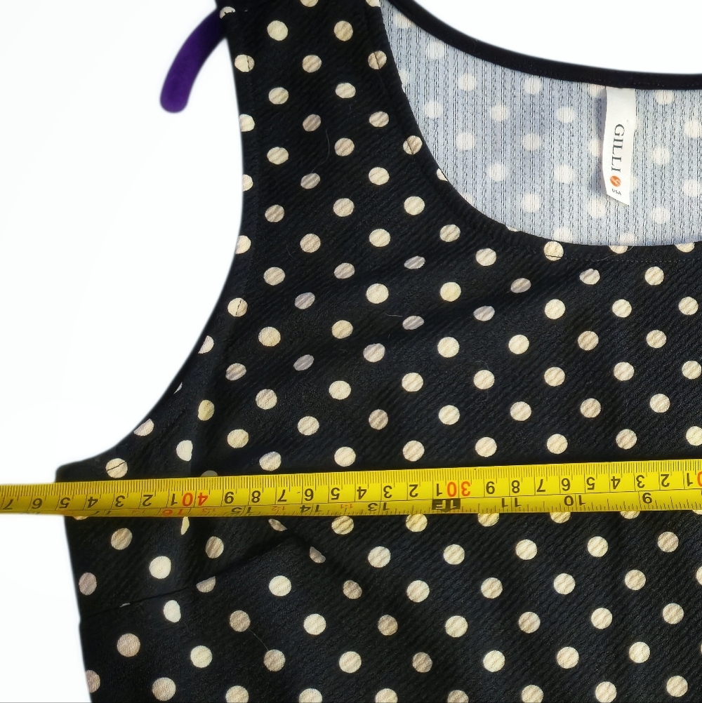 Gilli Black And White Polka Dot Sleeveless Dress. Size L-XL. - Picture 3 of 7